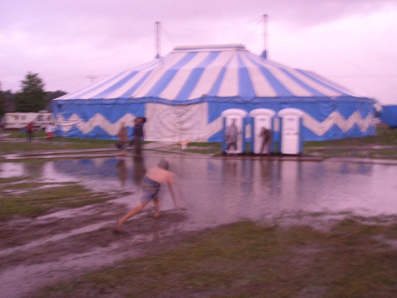 Mudsliding outside the Main Stage