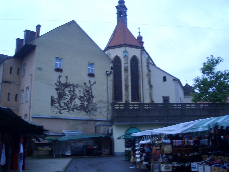 Buildings in Ptuj from the Market