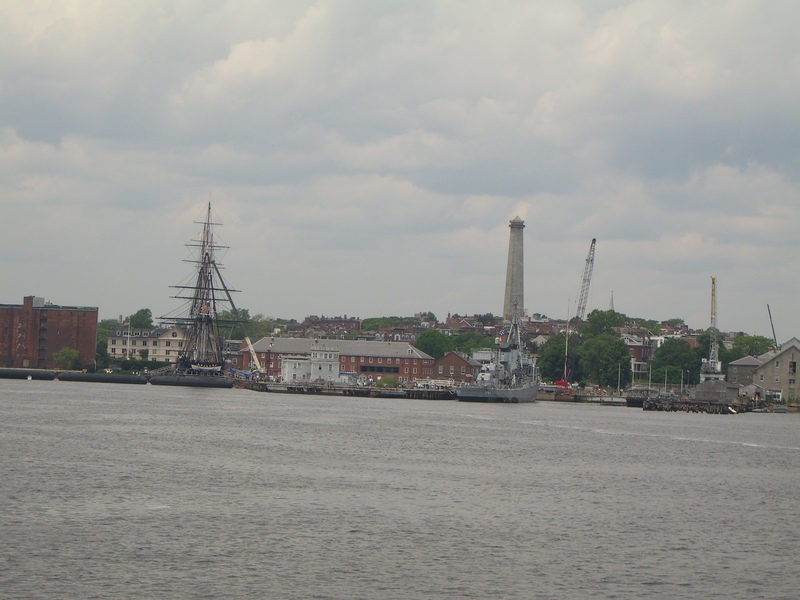 USS Constitution, Bunker Hill monument and Charlestown